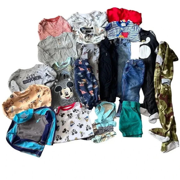 Boys 23-Piece Clothing Bundle 12-24 Mo Fall/Winter Outfits Multicolor - Picture 1 of 10